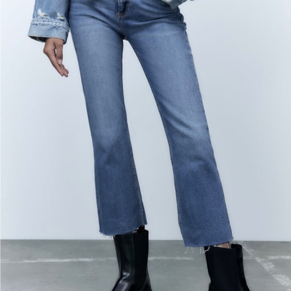 Zara cropped flare size 4 NWT - Picture 2 of 5